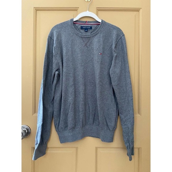 Tommy Hilfiger Sweaters - Tommy Hilfiger Gray Cotton Pullover Sweater Women's Size Medium